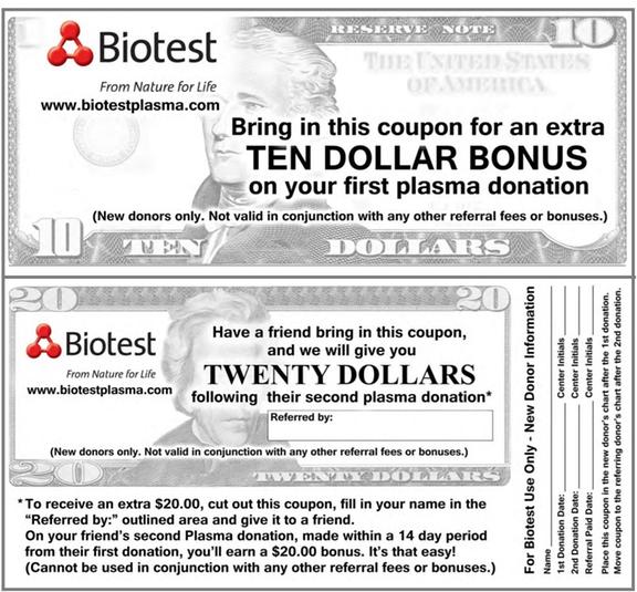 Biotest Plasma Pay Chart