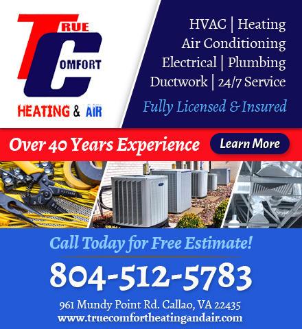 True Comfort Heating And Air Llc 961 Mundy Point Rd Callao Va