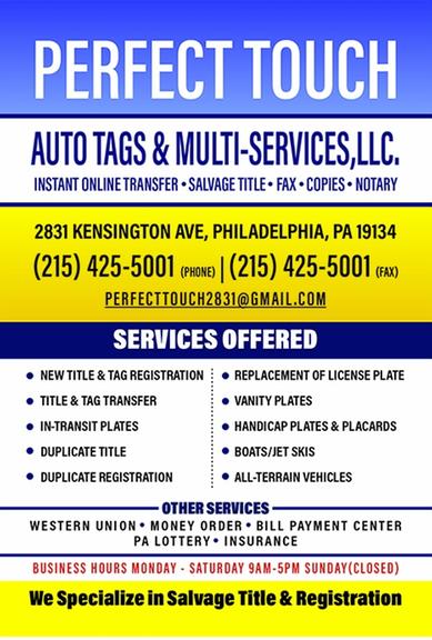 Perfect Touch Auto Tags Multi 2831 Kensington Ave Philadelphia Pa
